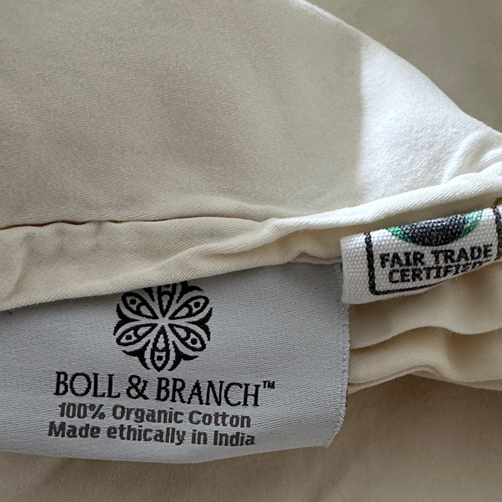 Boll & Branch Queen Sheet Set – Cream Color, Flat + Fitted + 2 Pillowcases